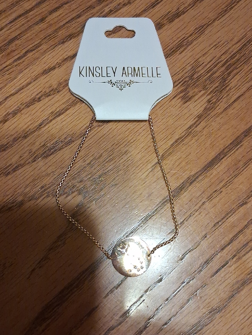 Kinsley Armelle Rose Gold Coin Pendant Bracelet (scorpio)